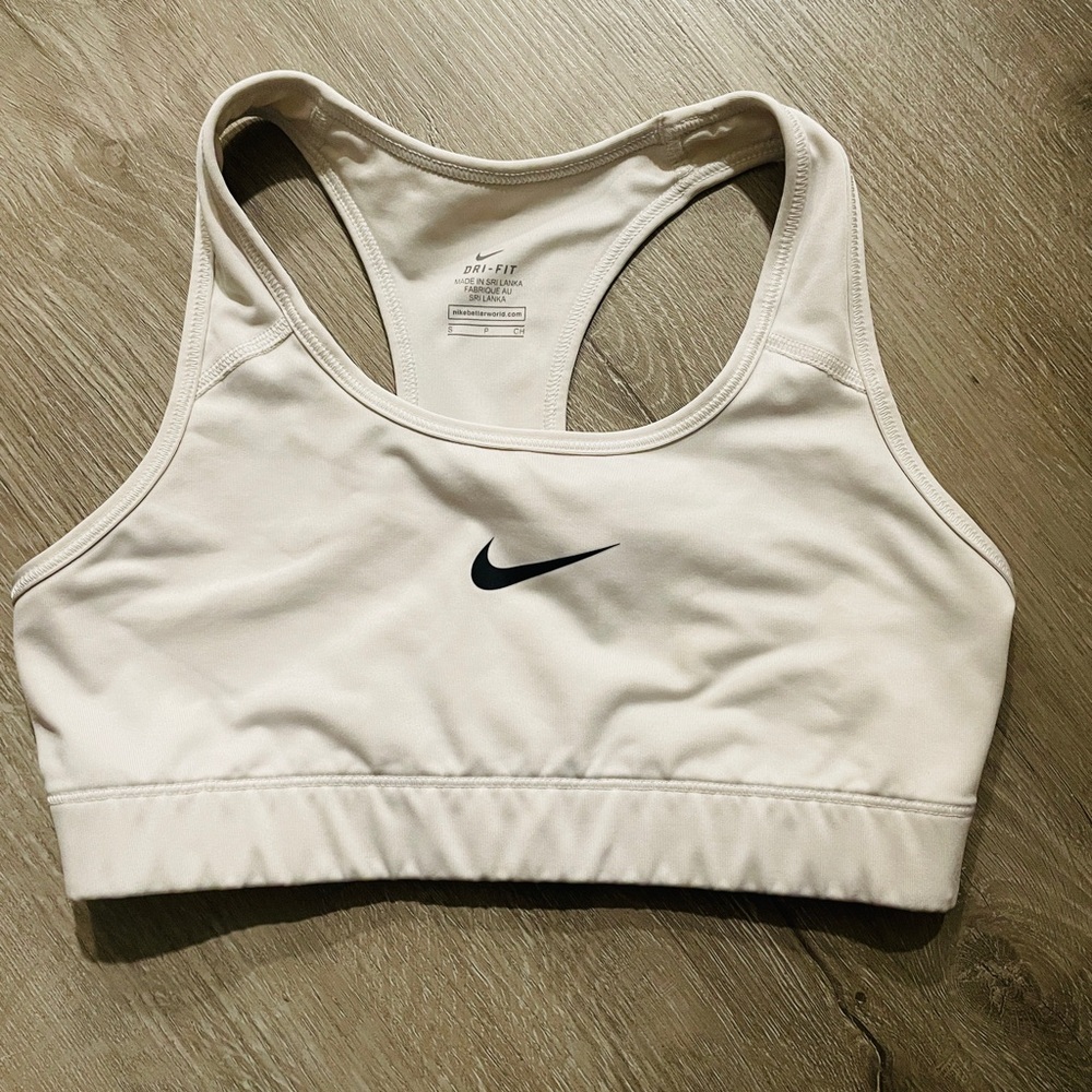 Nike Women's Off-White Dri-Fit Sports Bra Size S
